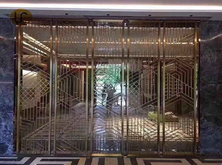 304不銹鋼焊接屏風專業定制 工程批量屏風定制 (5)