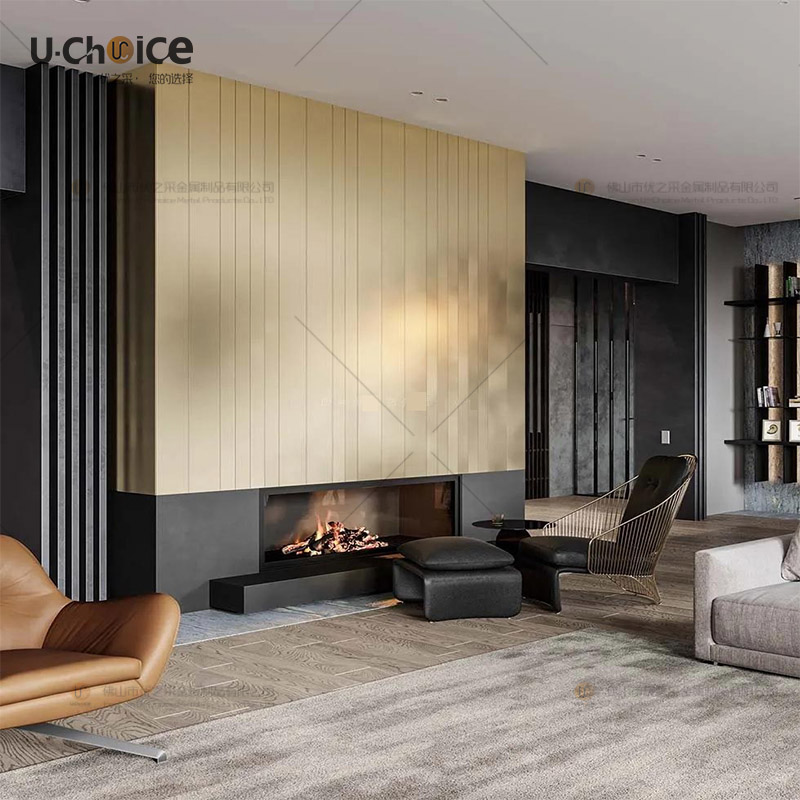 簡約中式風-不銹鋼線條裝飾