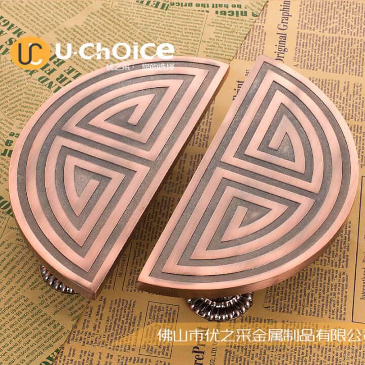 歐式復(fù)古雕刻拉手 實心鋁板雕刻拉手 (7)