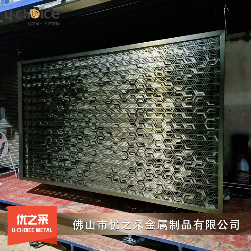 黑鈦不銹鋼屏風(fēng)隔斷廠家