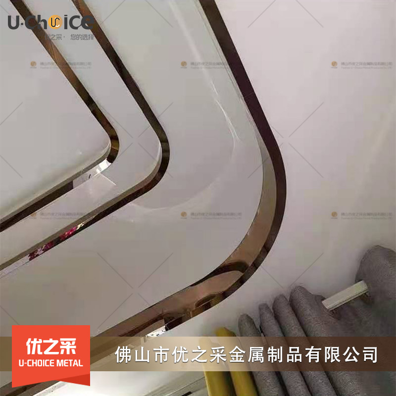 玫瑰金不銹鋼線條裝飾工程